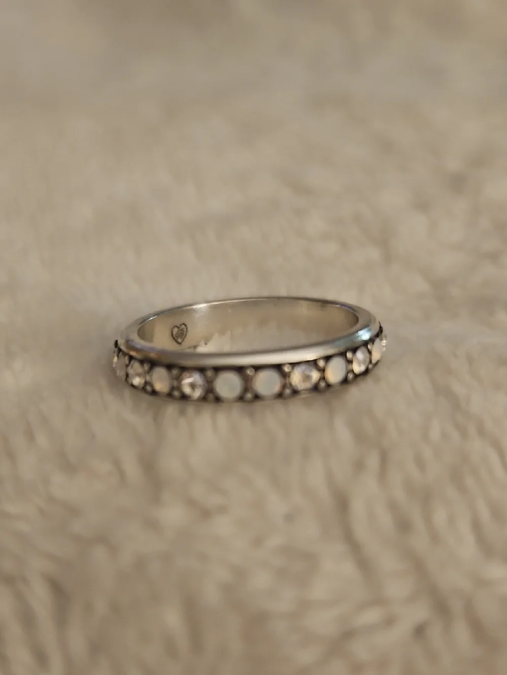 BRIGHTON Dainty Thin Stackable Crystal Eternity Band